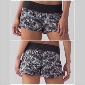 Lululemon Seawheeze 2017 Counter Culture Speed Shorts Floral White 4